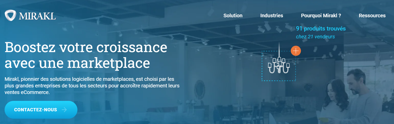 page accueil Mirakl Marketplaces